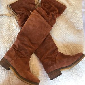 See by Chloe over the knee suede boots.